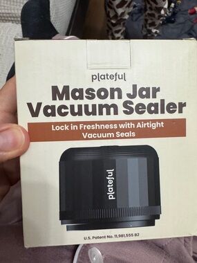Plateful Mason Jar Vacuum Sealer - Black